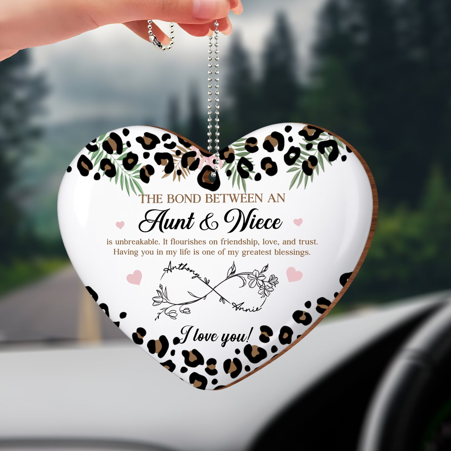 The Bond Between Aunt & Niece, Leopard Print And Flowers