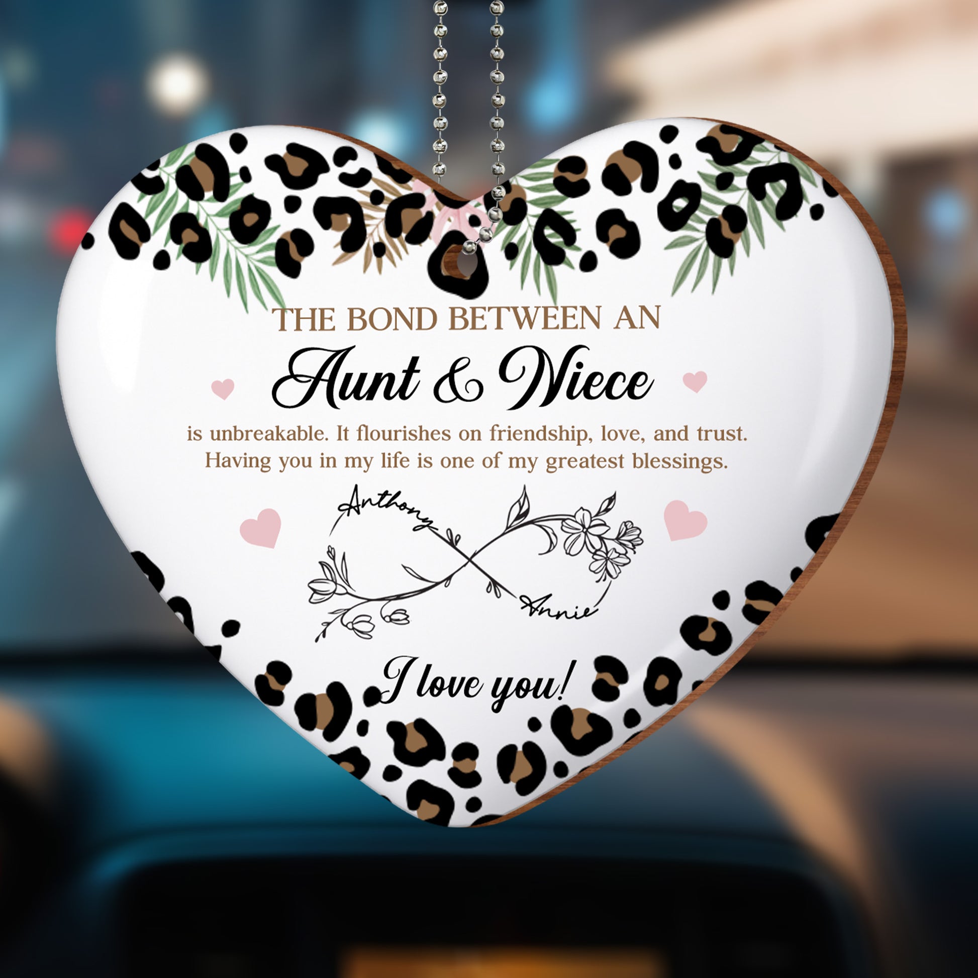 The Bond Between Aunt & Niece, Leopard Print And Flowers