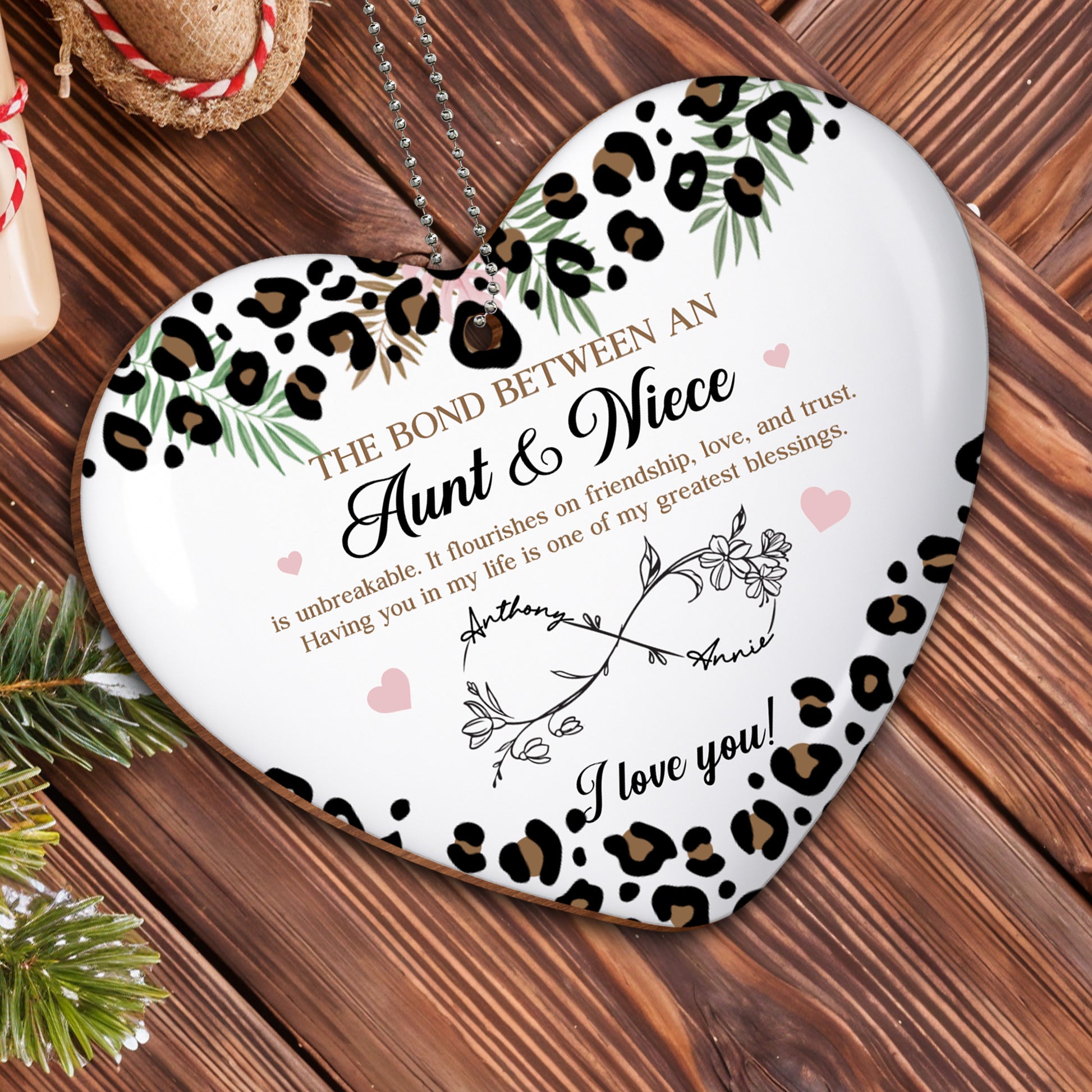 The Bond Between Aunt & Niece, Leopard Print And Flowers