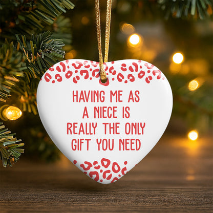 Having Me As A Niece, Heart With Leopard Print