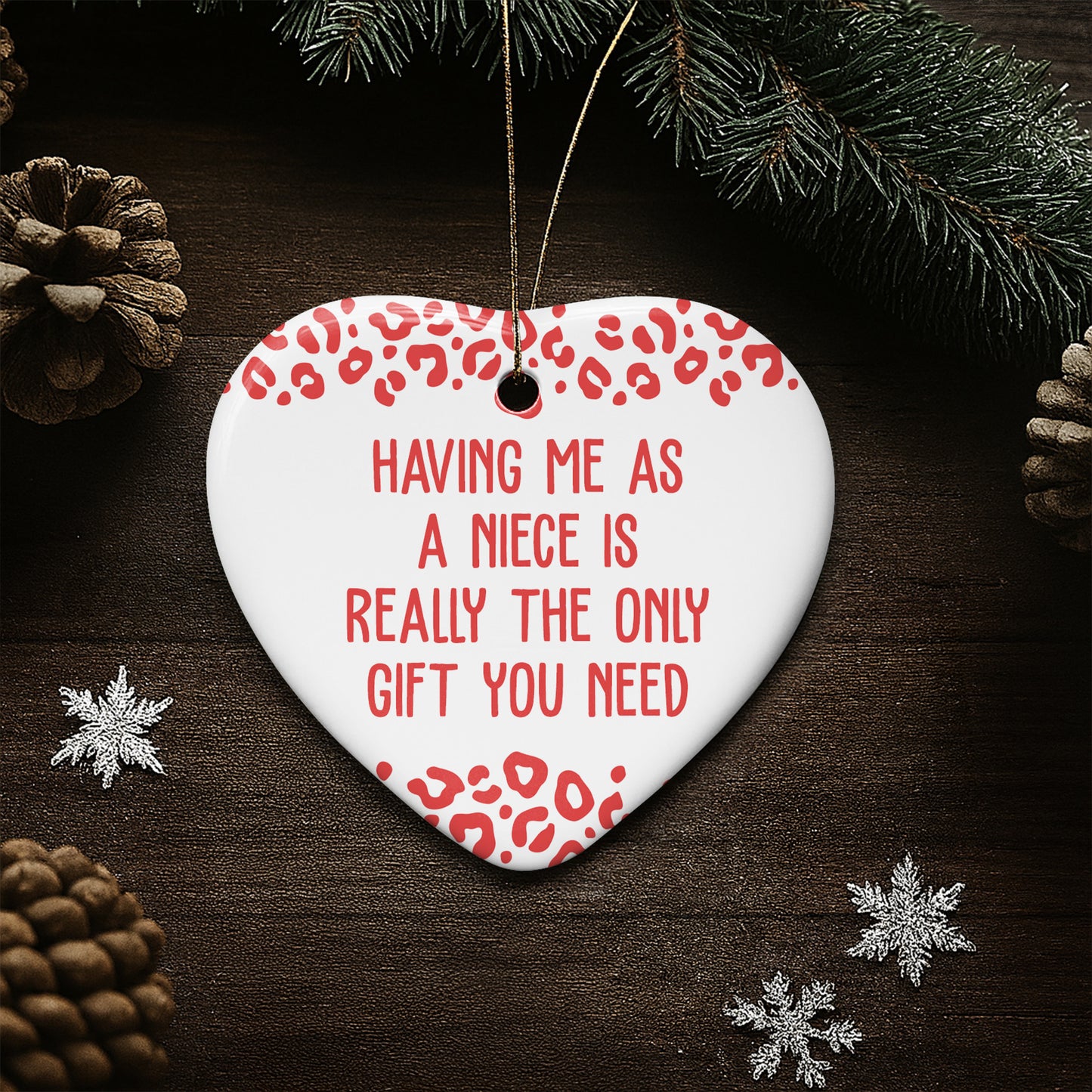 Having Me As A Niece, Heart With Leopard Print