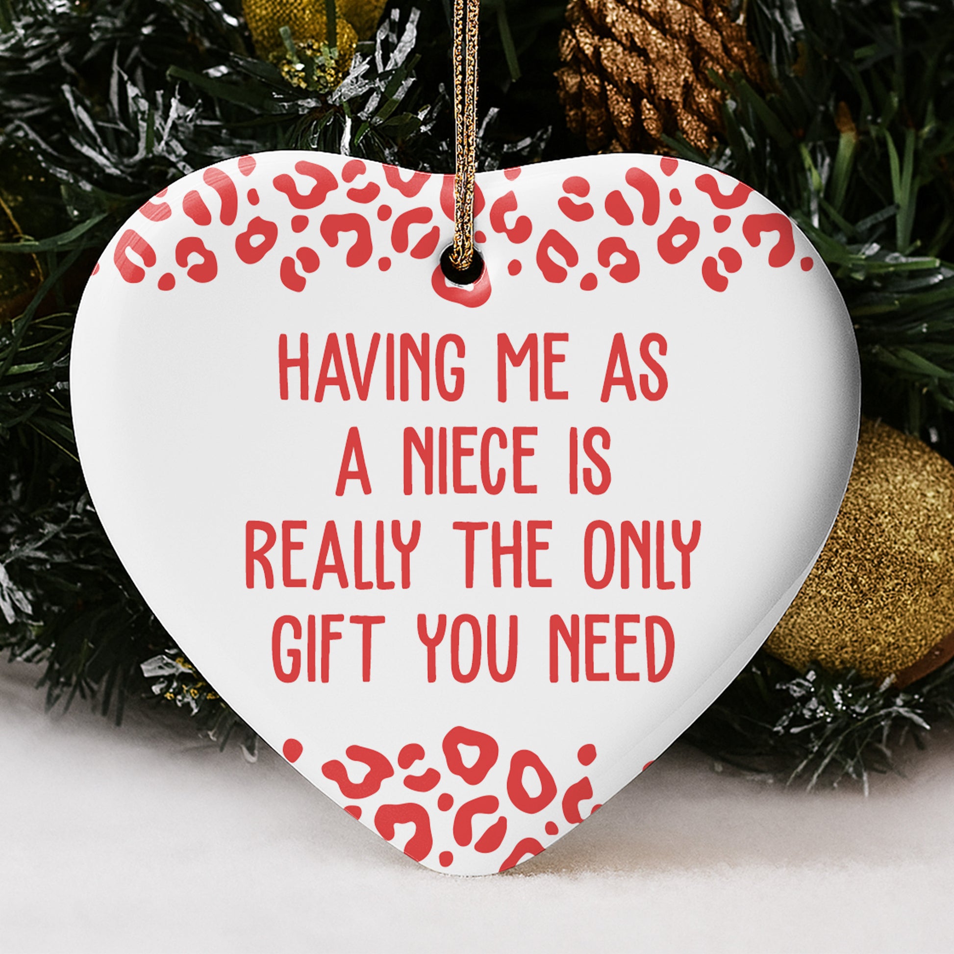 Having Me As A Niece, Heart With Leopard Print