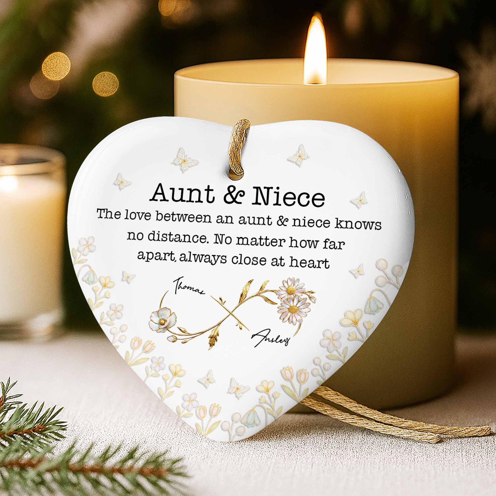 Love Between Aunt And Niece, Butterflies And Flowers