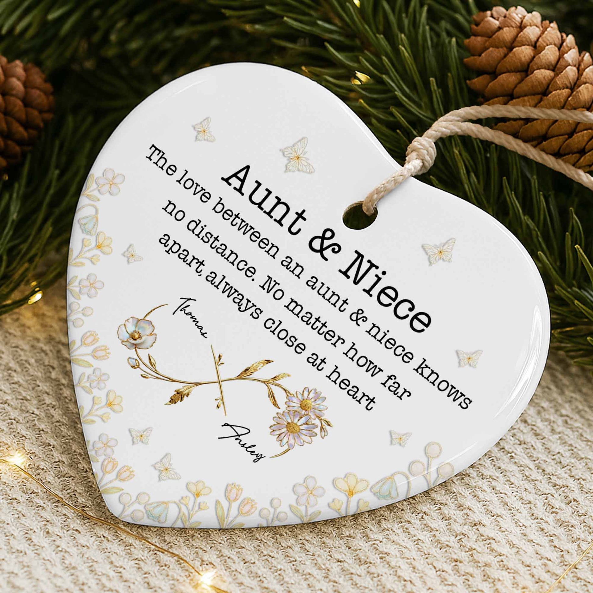 Love Between Aunt And Niece, Butterflies And Flowers