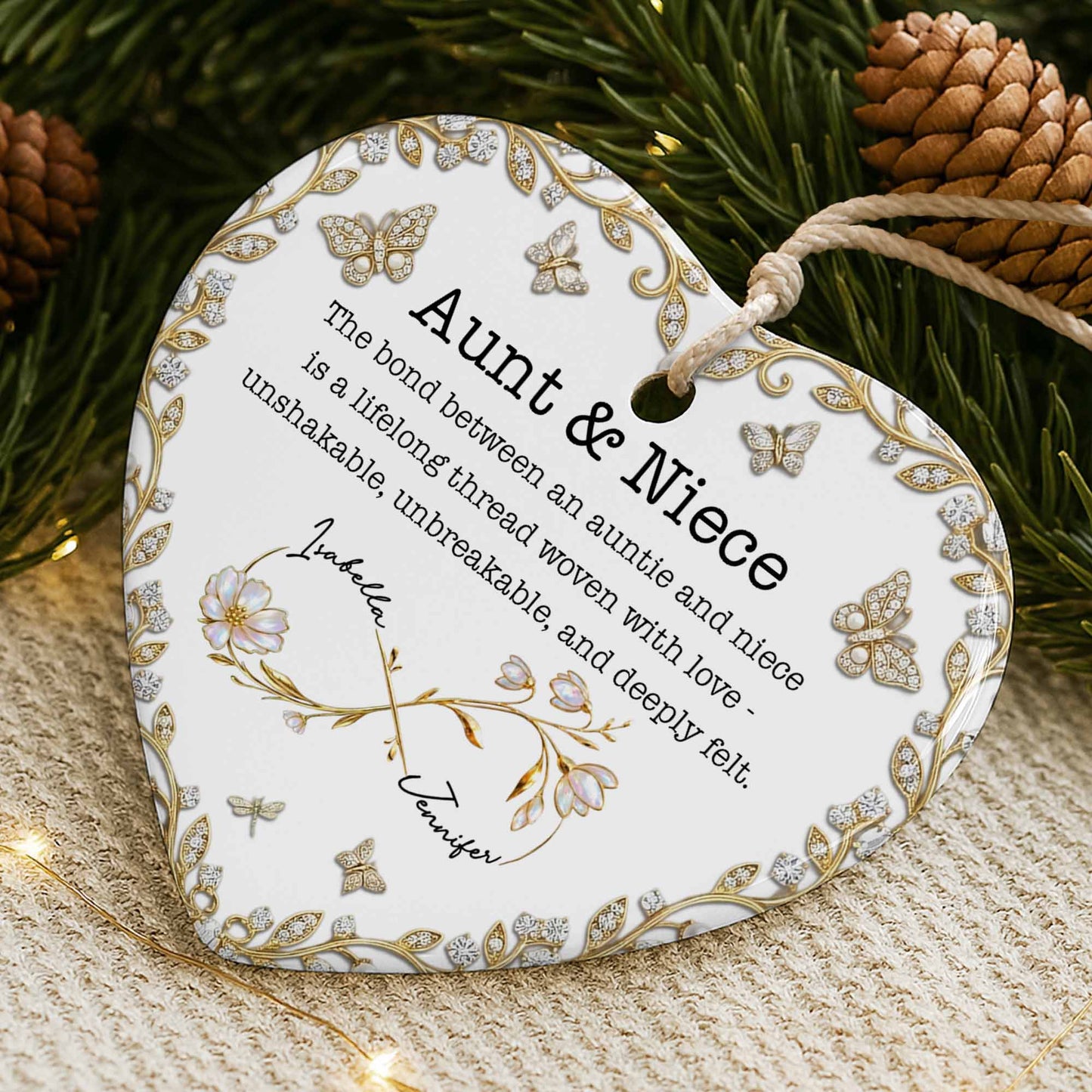 The Bond Between An Auntie And Niece With Butterflies And Flowers