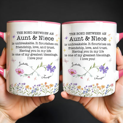 The Bond Between An Aunt & Niece, Flowers And Butterflies