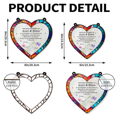 The Bond Between An Aunt & Niece, Stained Glass Heart