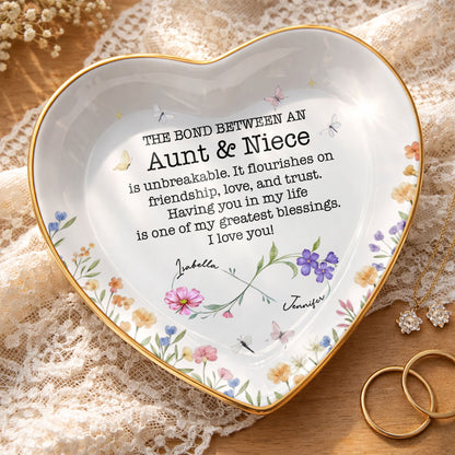 The Bond Between An Aunt And Niece Unbreakable Flower Butterfly Heart