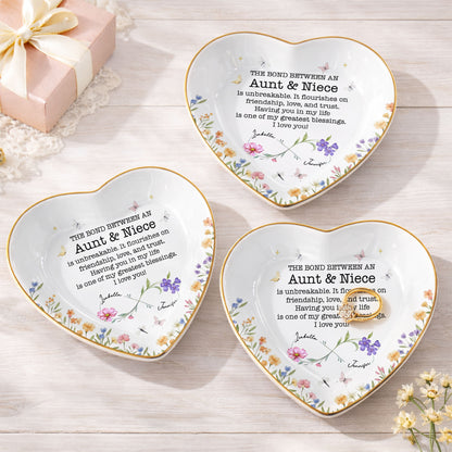 The Bond Between An Aunt And Niece Unbreakable Flower Butterfly Heart