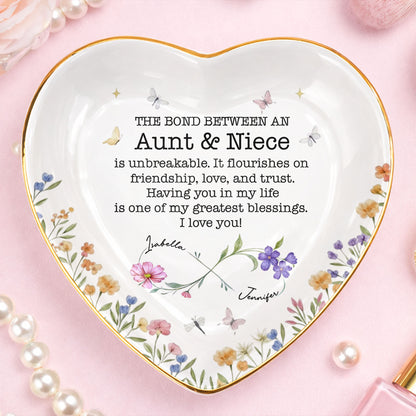 The Bond Between An Aunt And Niece Unbreakable Flower Butterfly Heart