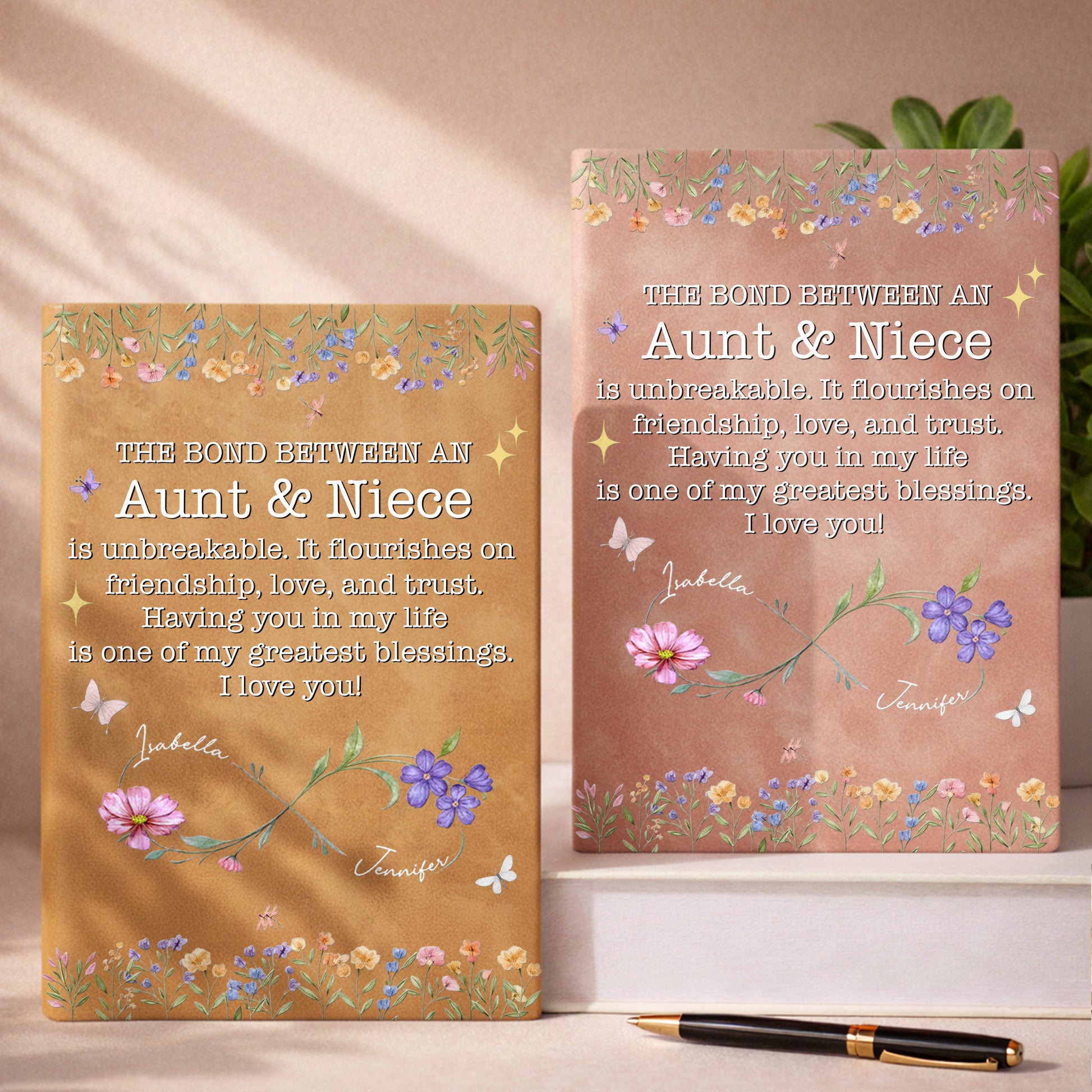 The Bond Between Aunt And Niece, Flowers And Butterflies