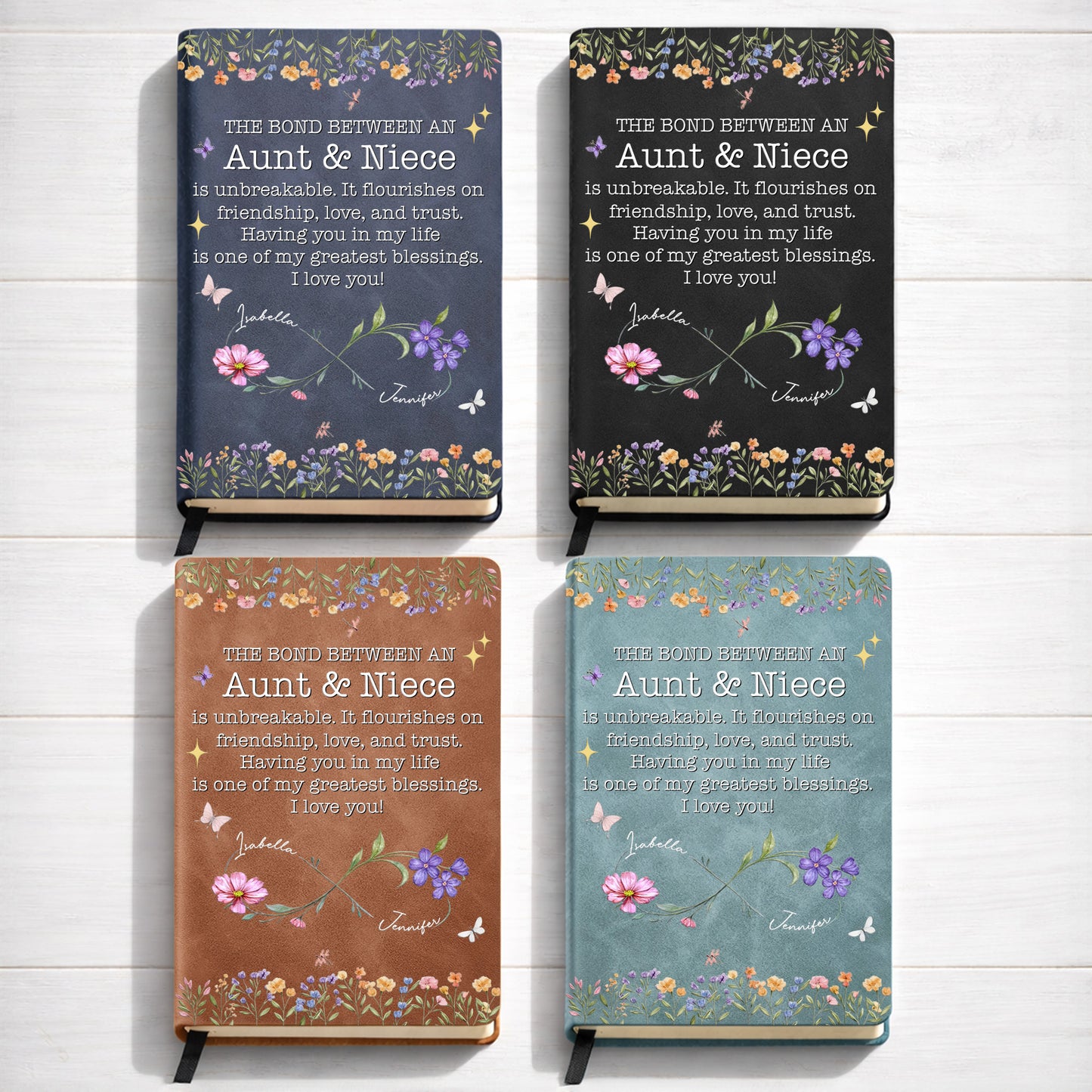 The Bond Between Aunt And Niece, Flowers And Butterflies