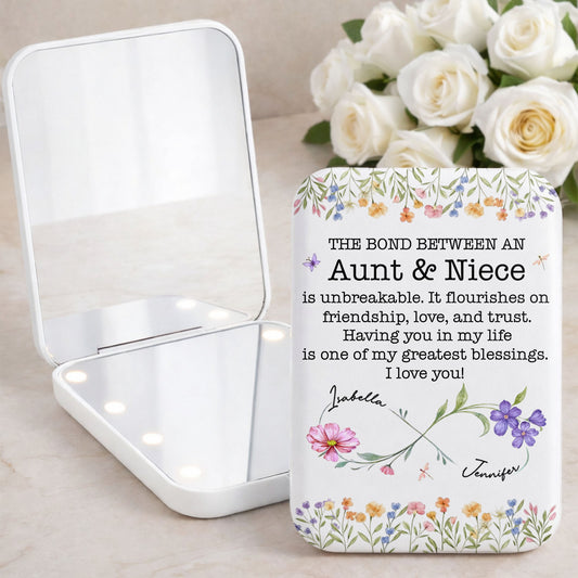 The Bond Between An Aunt And Niece Unbreakable Floral Infinity Design