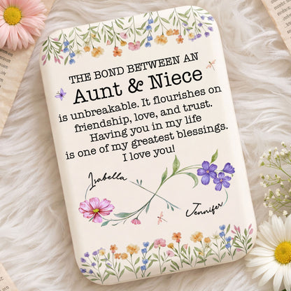 The Bond Between An Aunt And Niece Unbreakable Floral Infinity Design