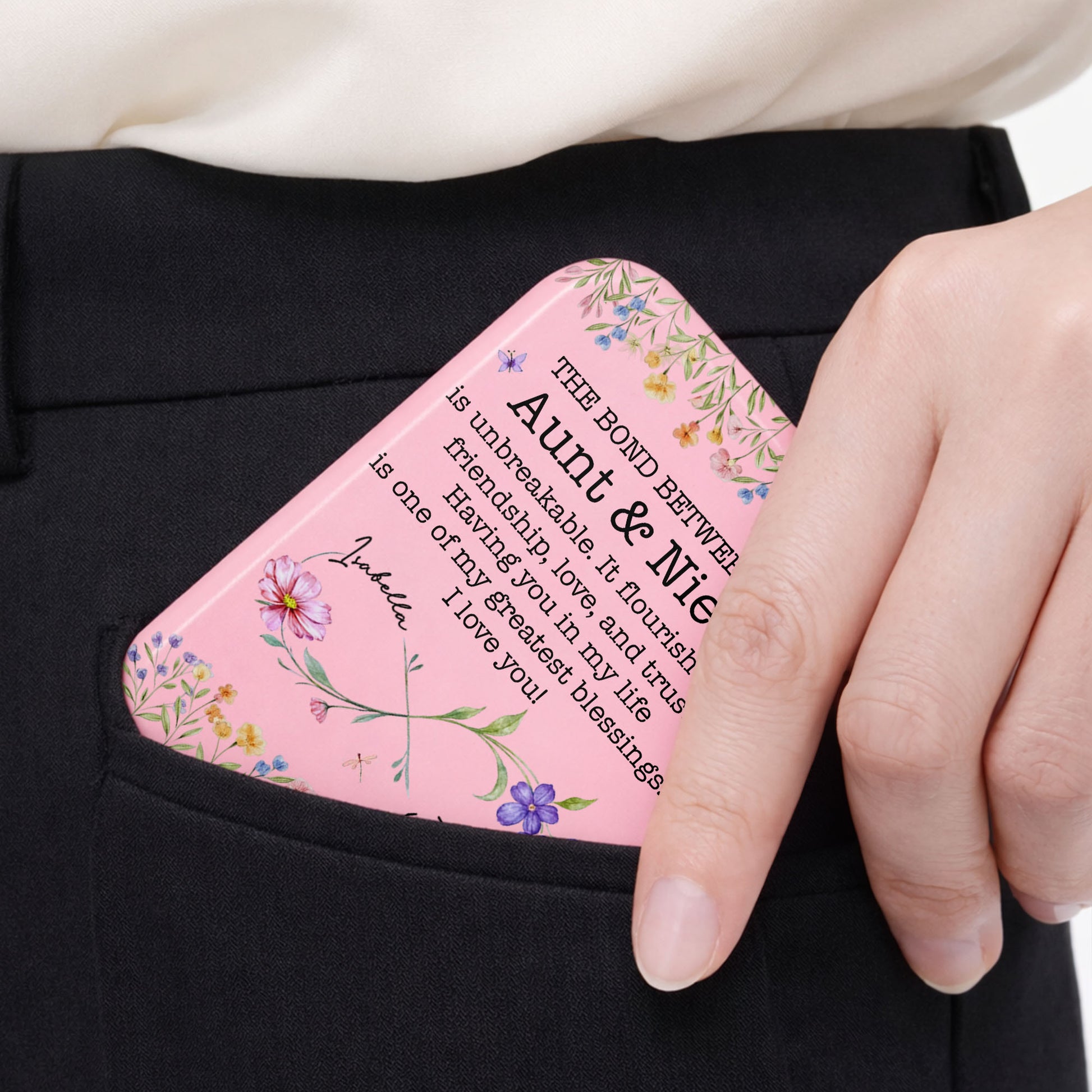 The Bond Between An Aunt And Niece Unbreakable Floral Infinity Design