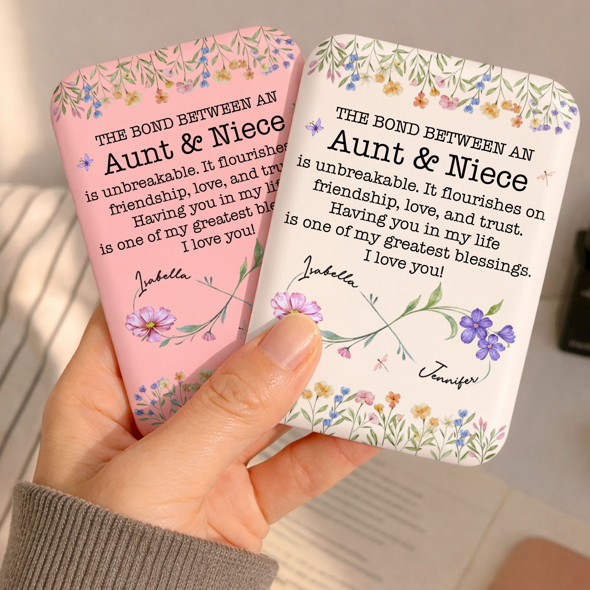The Bond Between An Aunt And Niece Unbreakable Floral Infinity Design
