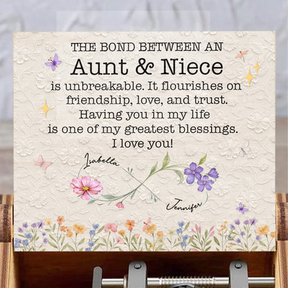 Bond Between Aunt & Niece, Flowers & Butterflies