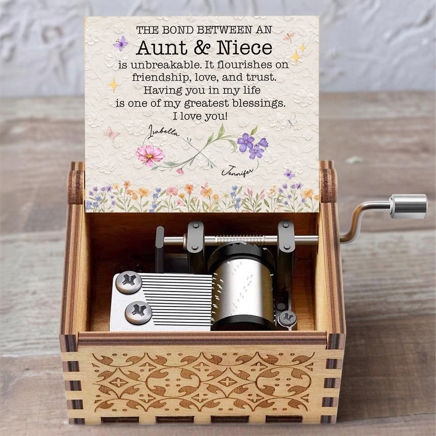 Bond Between Aunt & Niece, Flowers & Butterflies