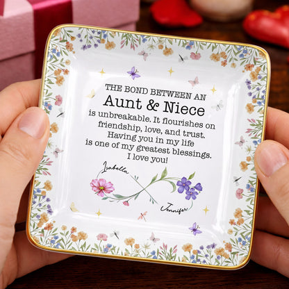 The Bond Between An Aunt & Niece, Flowers And Butterflies