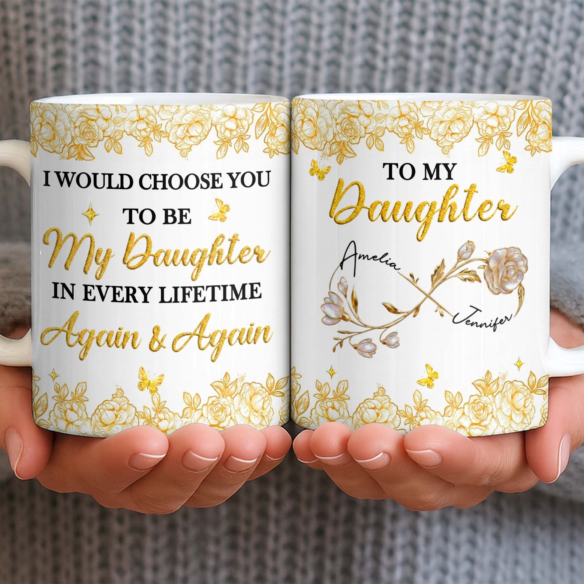 Choose You To Be My Daughter In Every Lifetime, Flowers, Butterflies