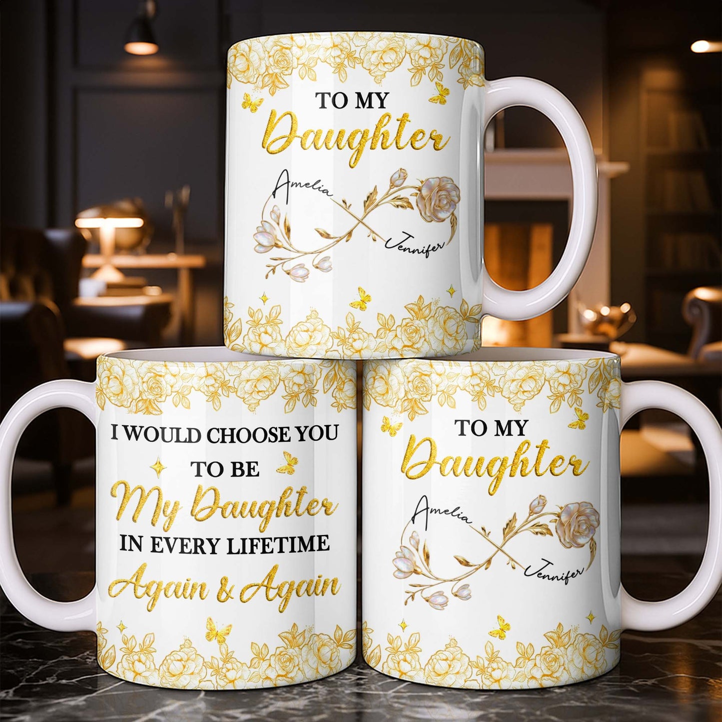 Choose You To Be My Daughter In Every Lifetime, Flowers, Butterflies