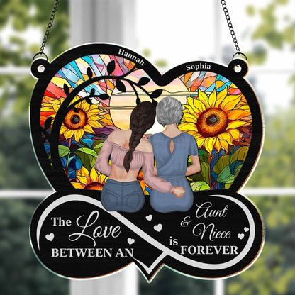 The Love Between An Aunt & Niece Forever Sunflower Heart