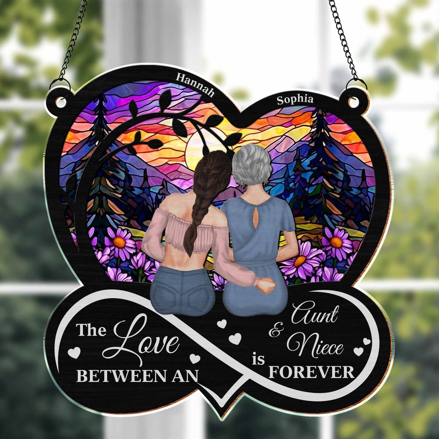 The Love Between An Aunt & Niece Forever Sunflower Heart