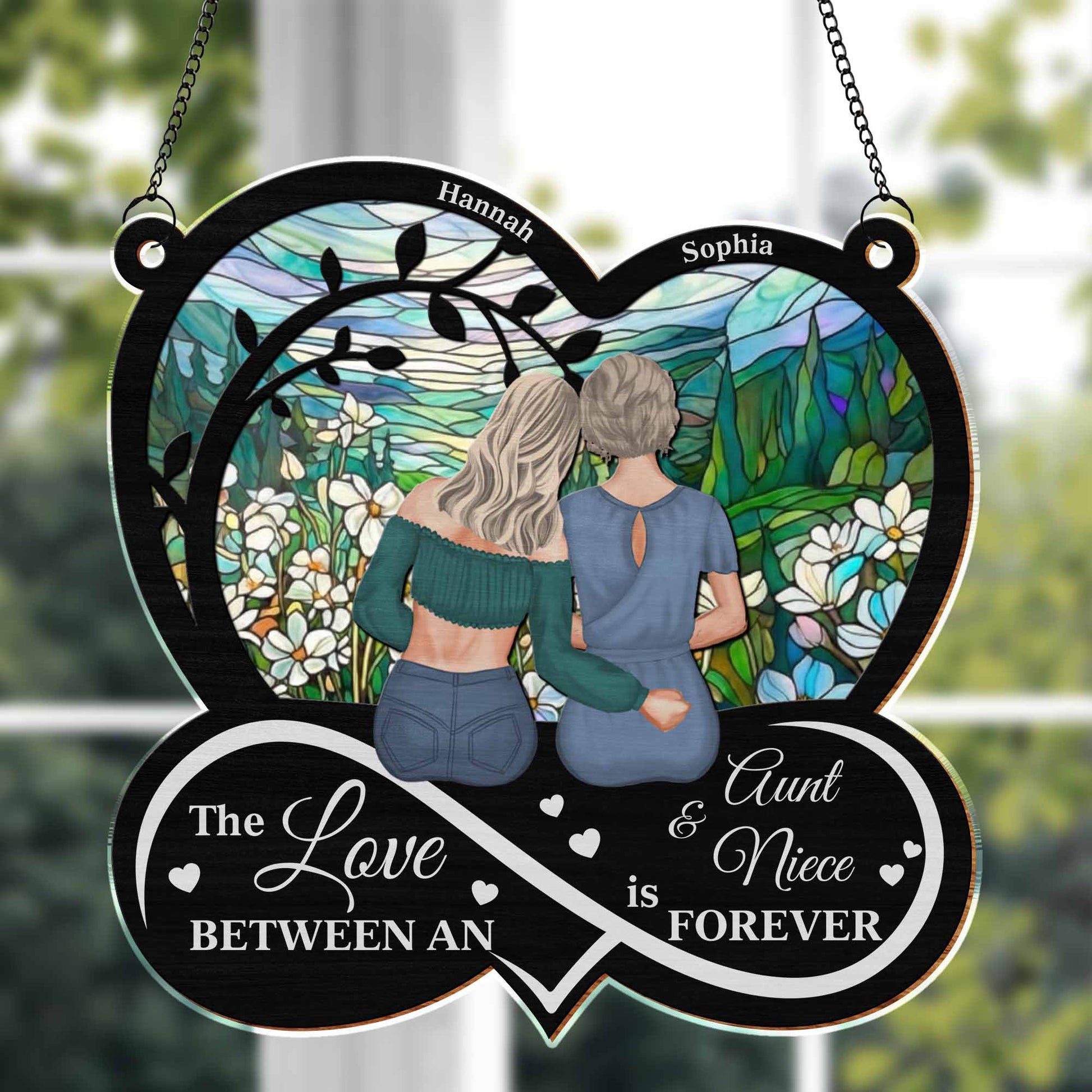 The Love Between An Aunt & Niece Forever Sunflower Heart