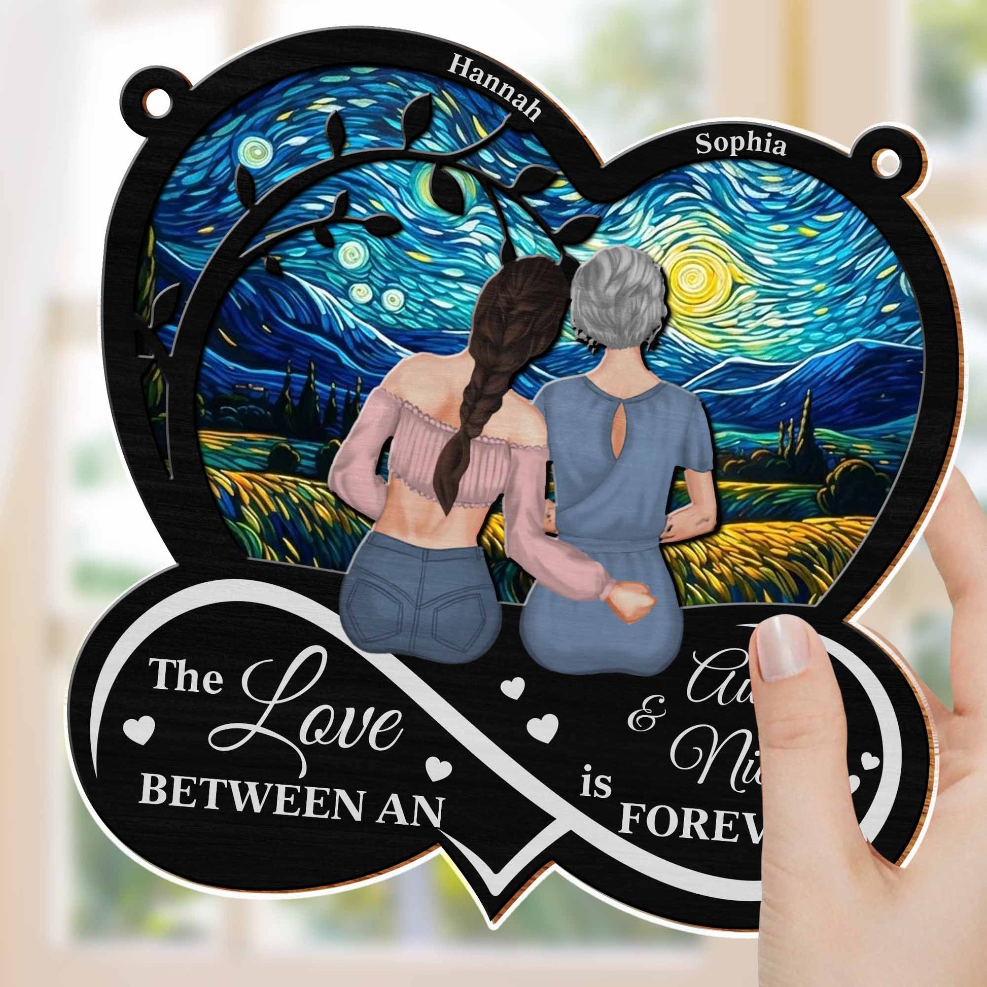 The Love Between An Aunt & Niece Forever Sunflower Heart