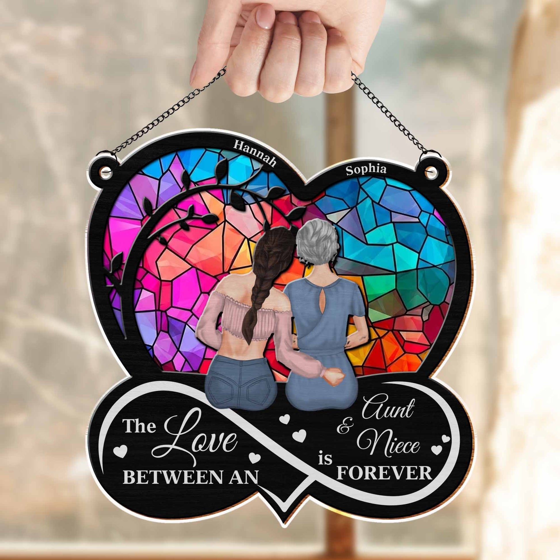 The Love Between An Aunt & Niece Forever Sunflower Heart