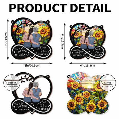 The Love Between An Aunt & Niece Forever Sunflower Heart