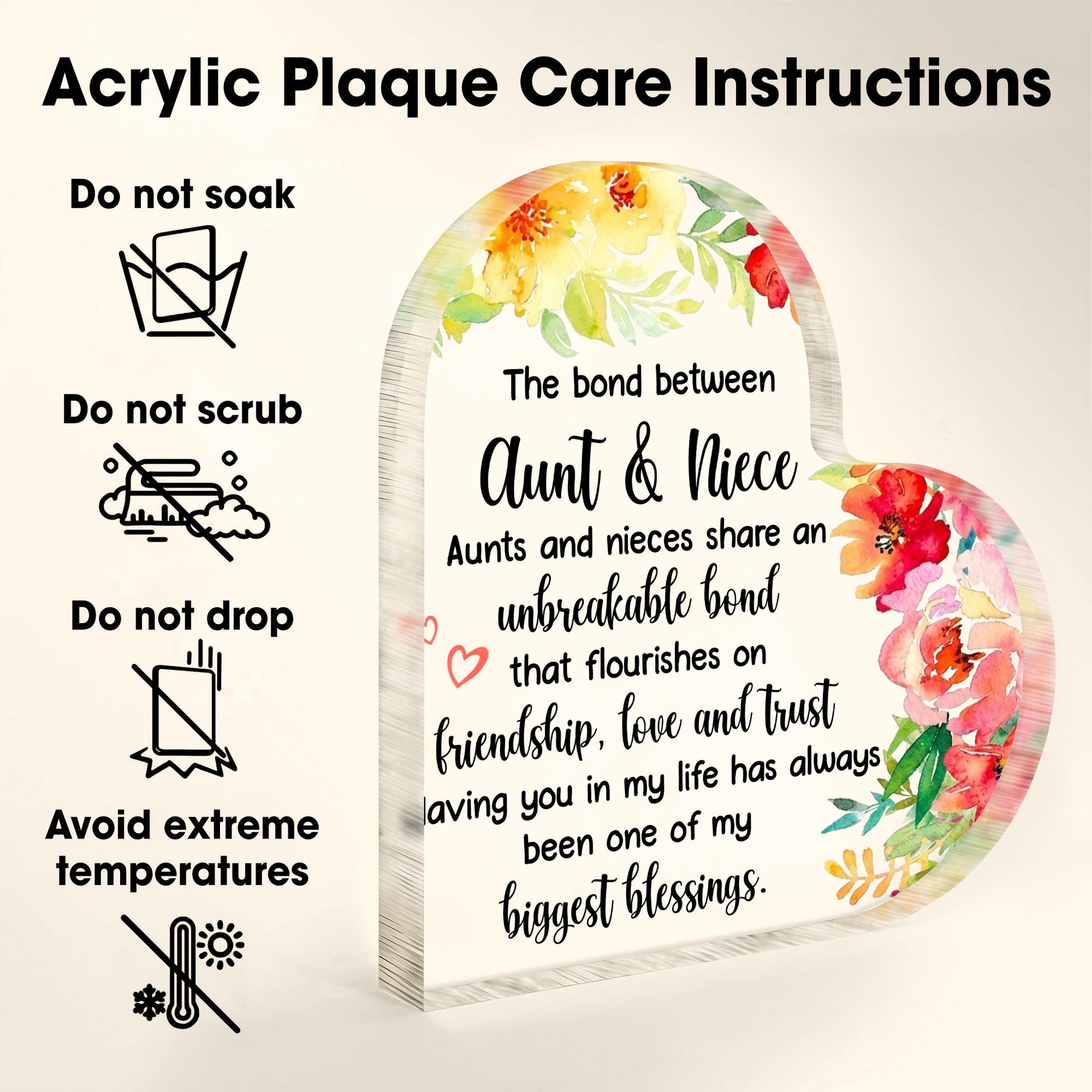 The Bond Between Aunt & Niece, Beautiful Floral Design