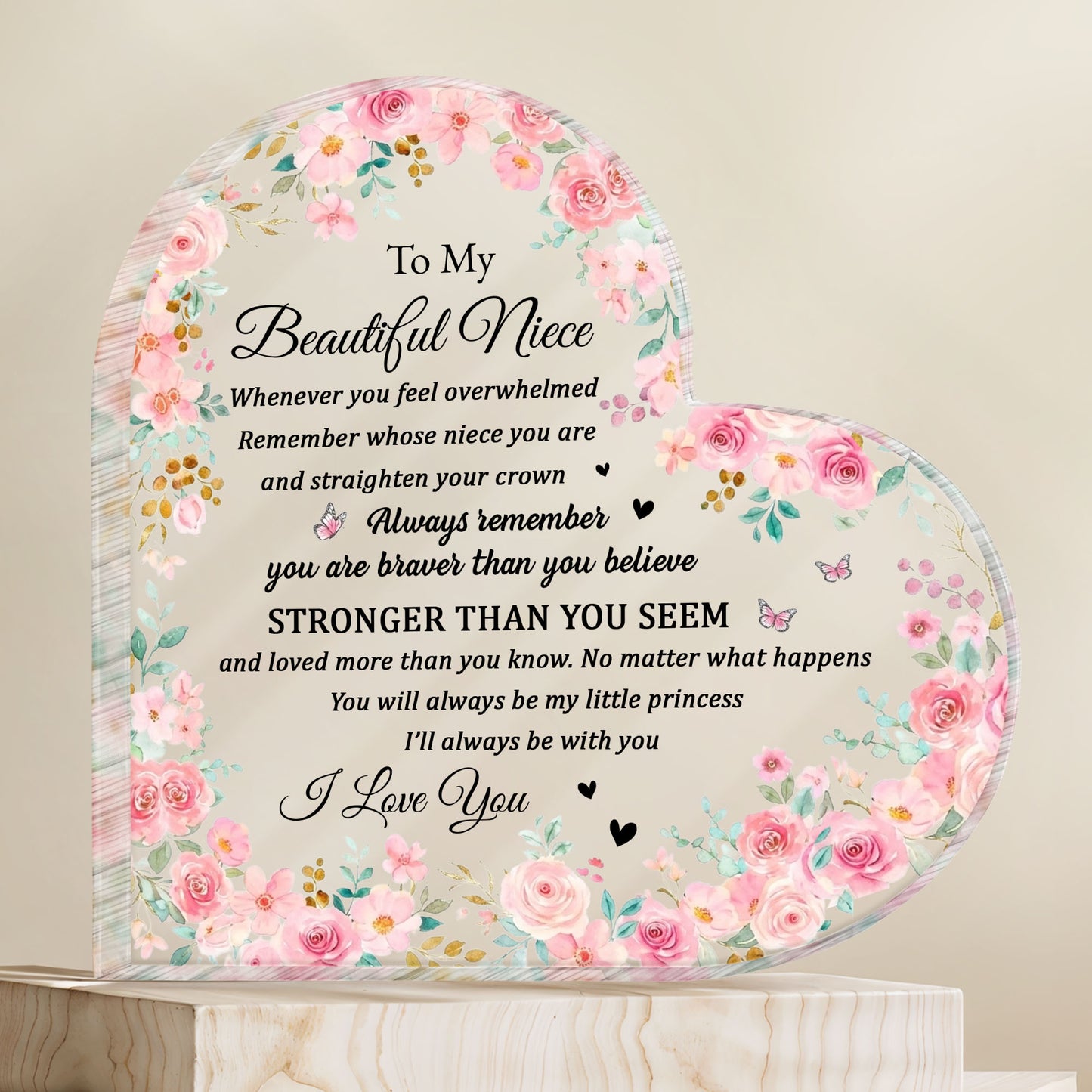 To My Beautiful Niece, Flowers And Butterflies