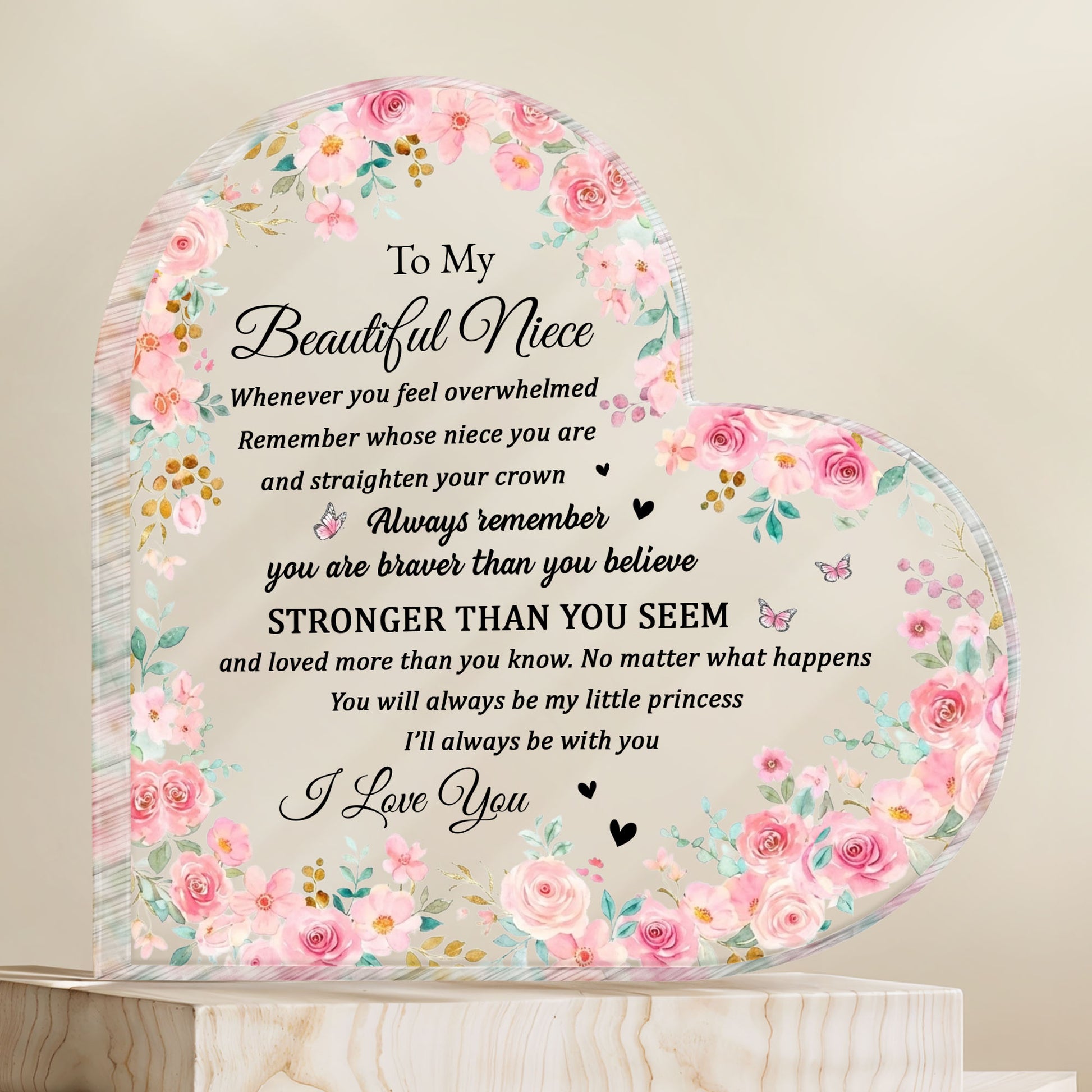 To My Beautiful Niece, Flowers And Butterflies