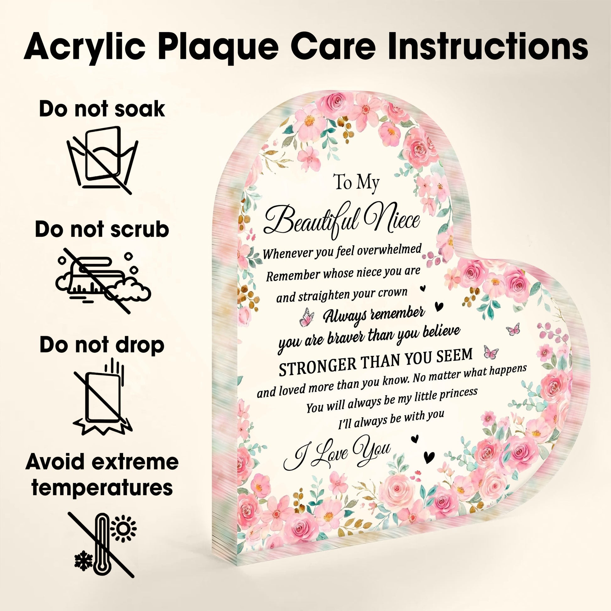 To My Beautiful Niece, Flowers And Butterflies