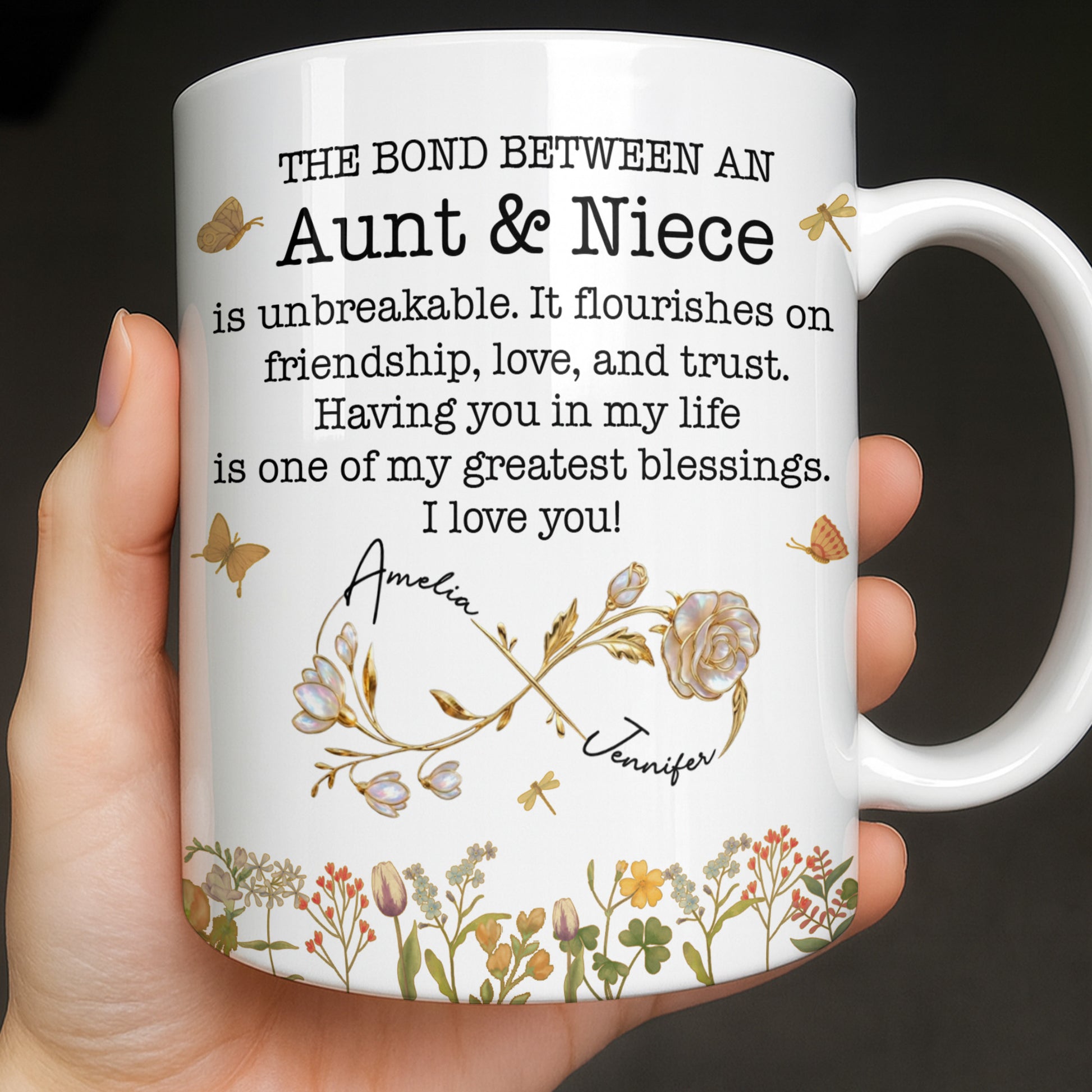 The Bond Between an Aunt & Niece, Butterflies and Flowers