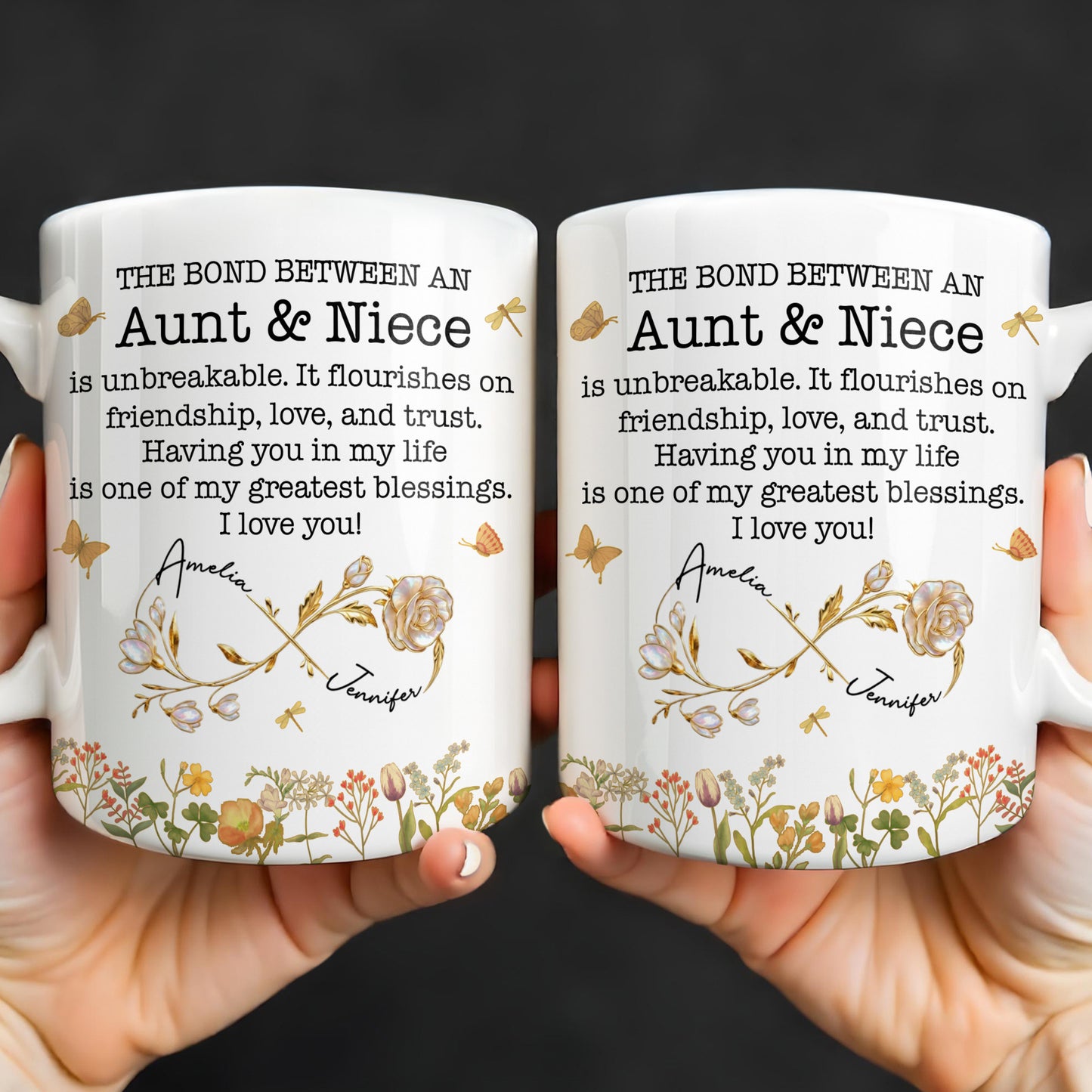 The Bond Between an Aunt & Niece, Butterflies and Flowers