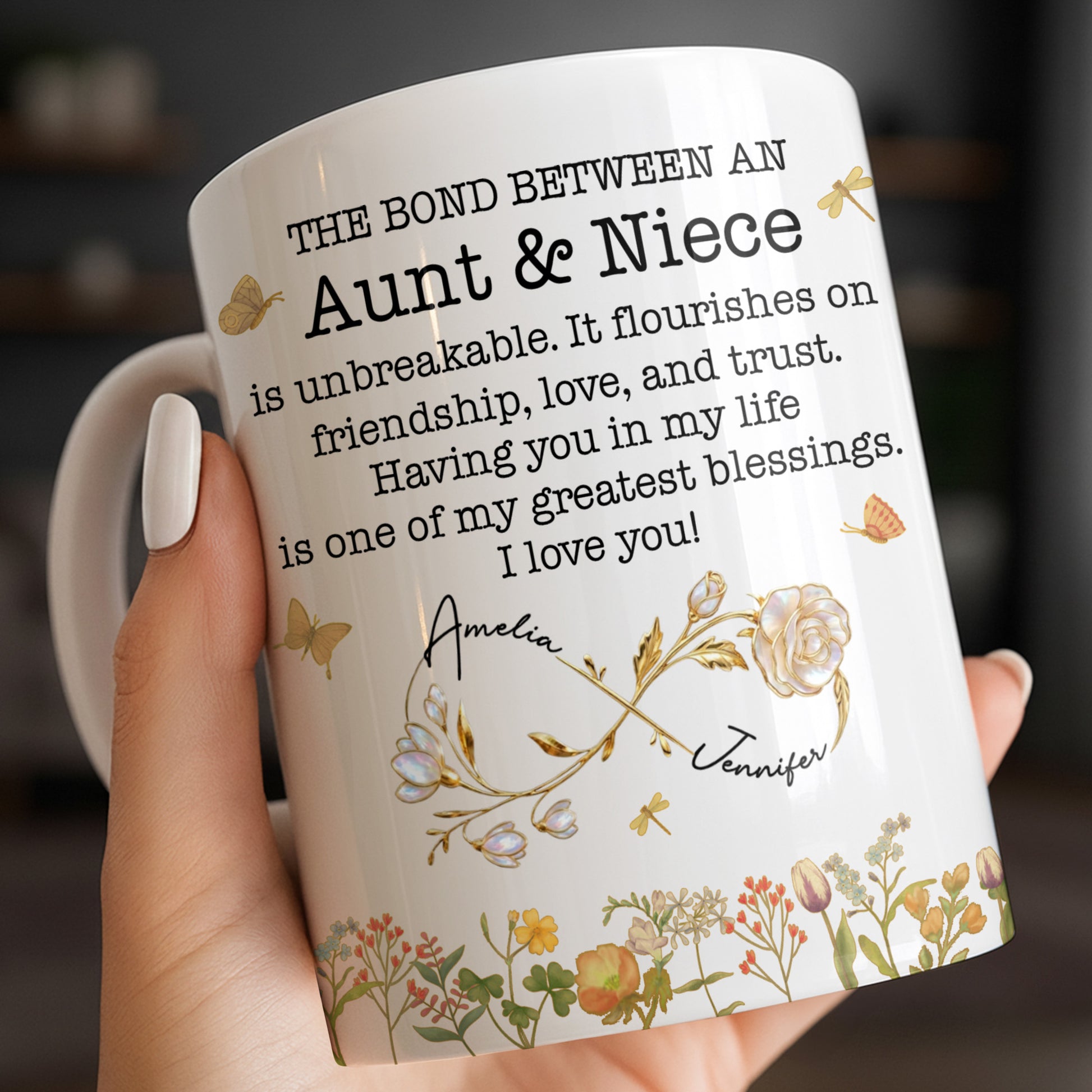 The Bond Between an Aunt & Niece, Butterflies and Flowers