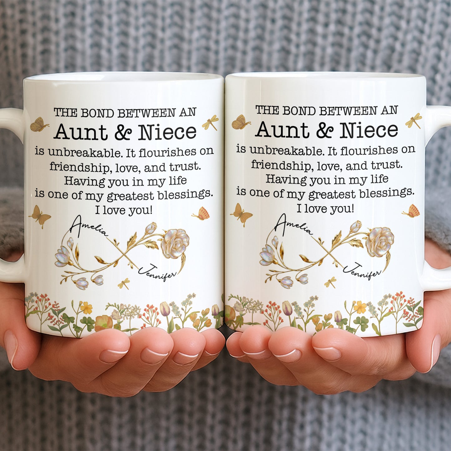 The Bond Between an Aunt & Niece, Butterflies and Flowers