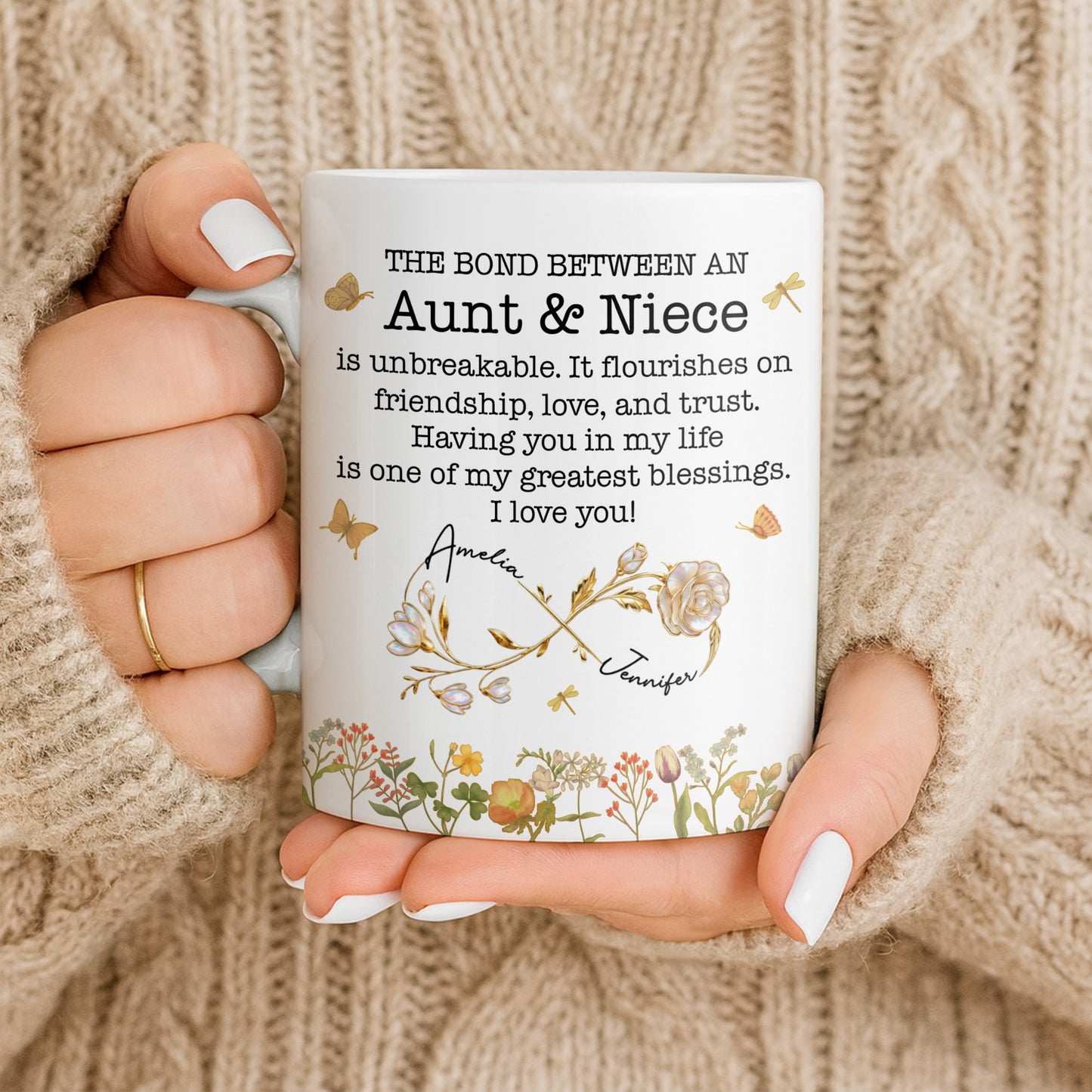 The Bond Between an Aunt & Niece, Butterflies and Flowers