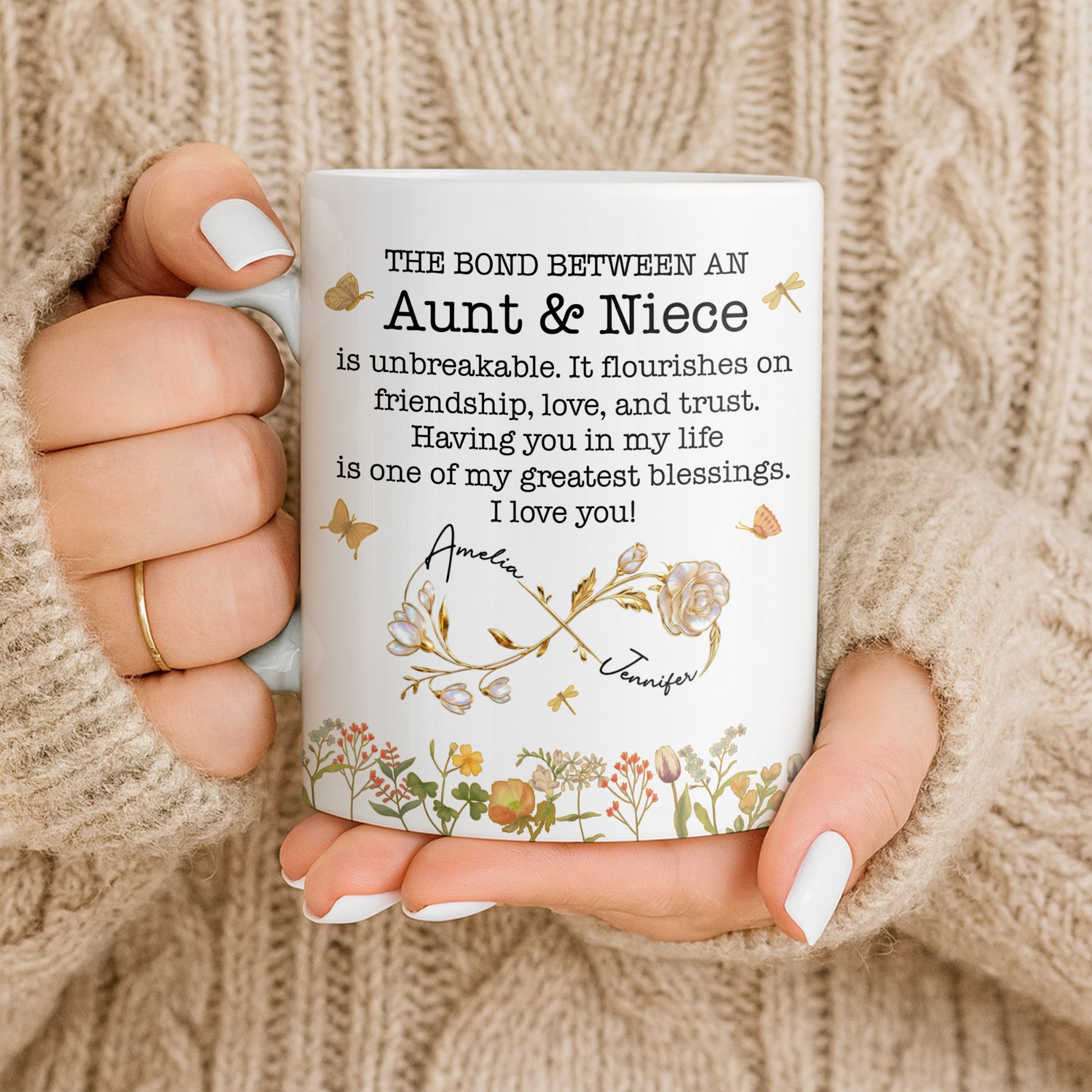 The Bond Between an Aunt & Niece, Butterflies and Flowers