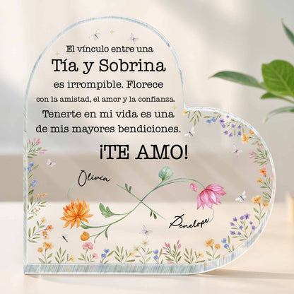 El Vínculo Entre Una Tía Y Sobrina Irrompible Floral Heart