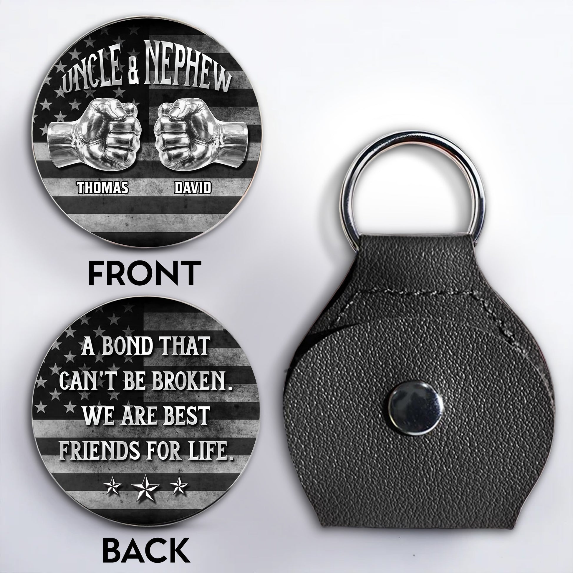 Uncle And Nephew A Bond That Can't Be Broken Fist Bump American Flag