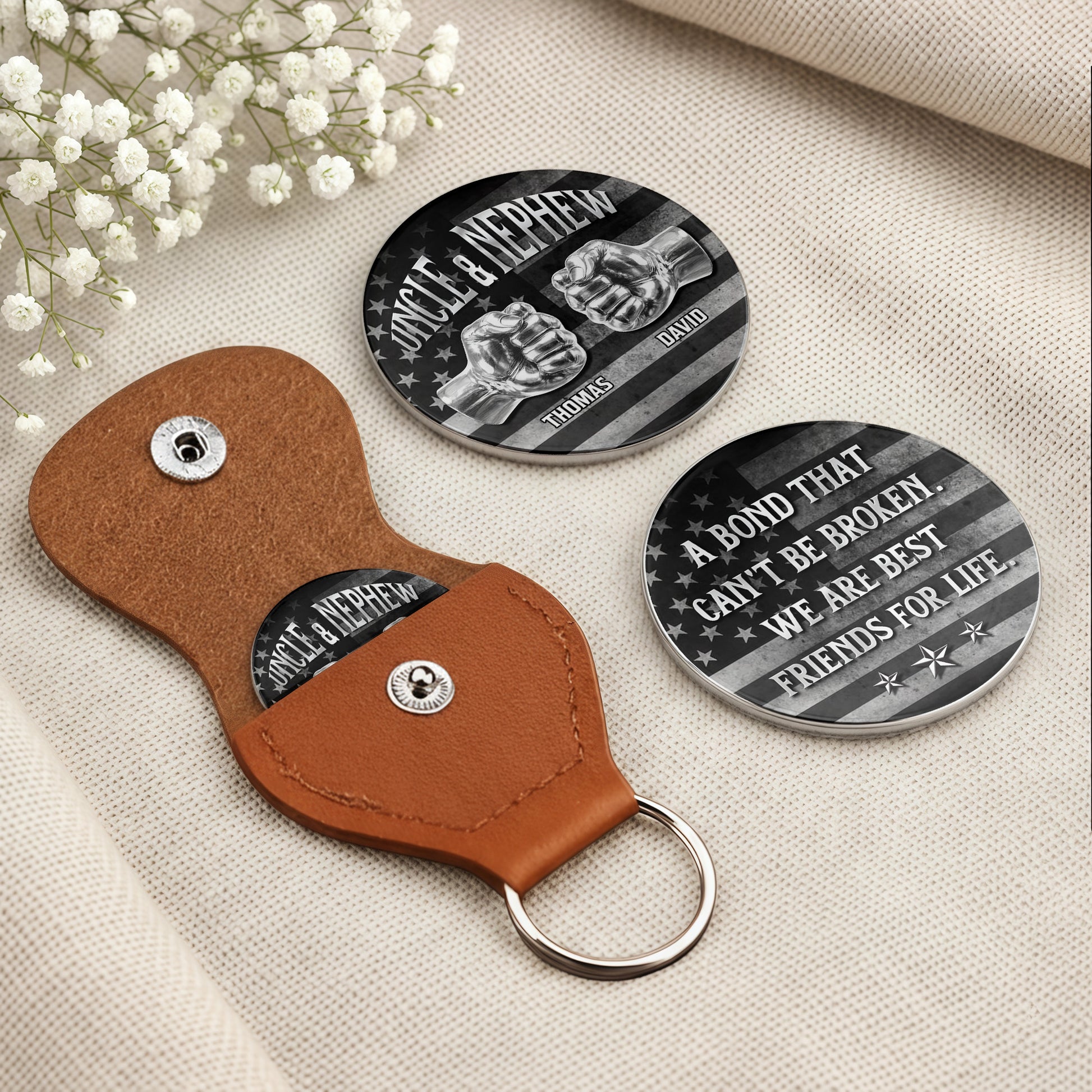 Uncle And Nephew A Bond That Can't Be Broken Fist Bump American Flag