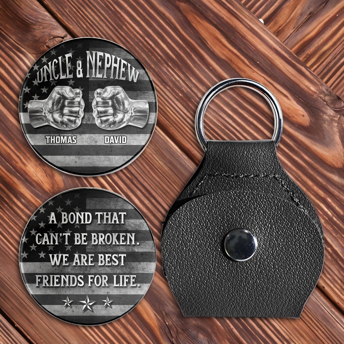 Uncle And Nephew A Bond That Can't Be Broken Fist Bump American Flag