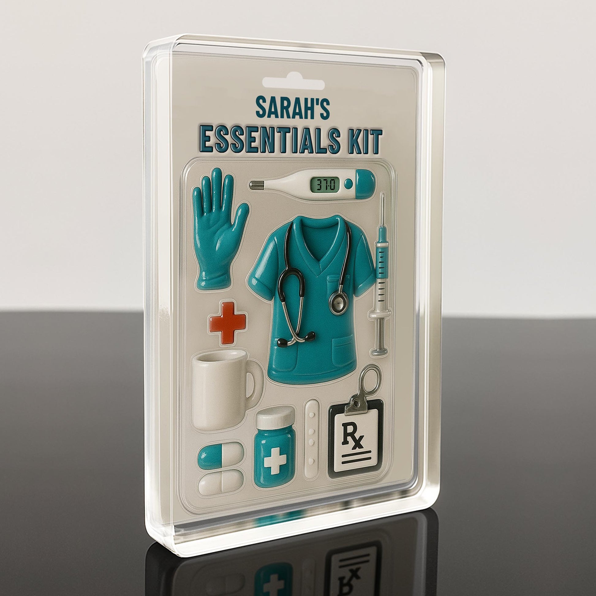 Sarah's Essentials Kit, Medical Scrubs, Stethoscope, Glove, Coffee Mug