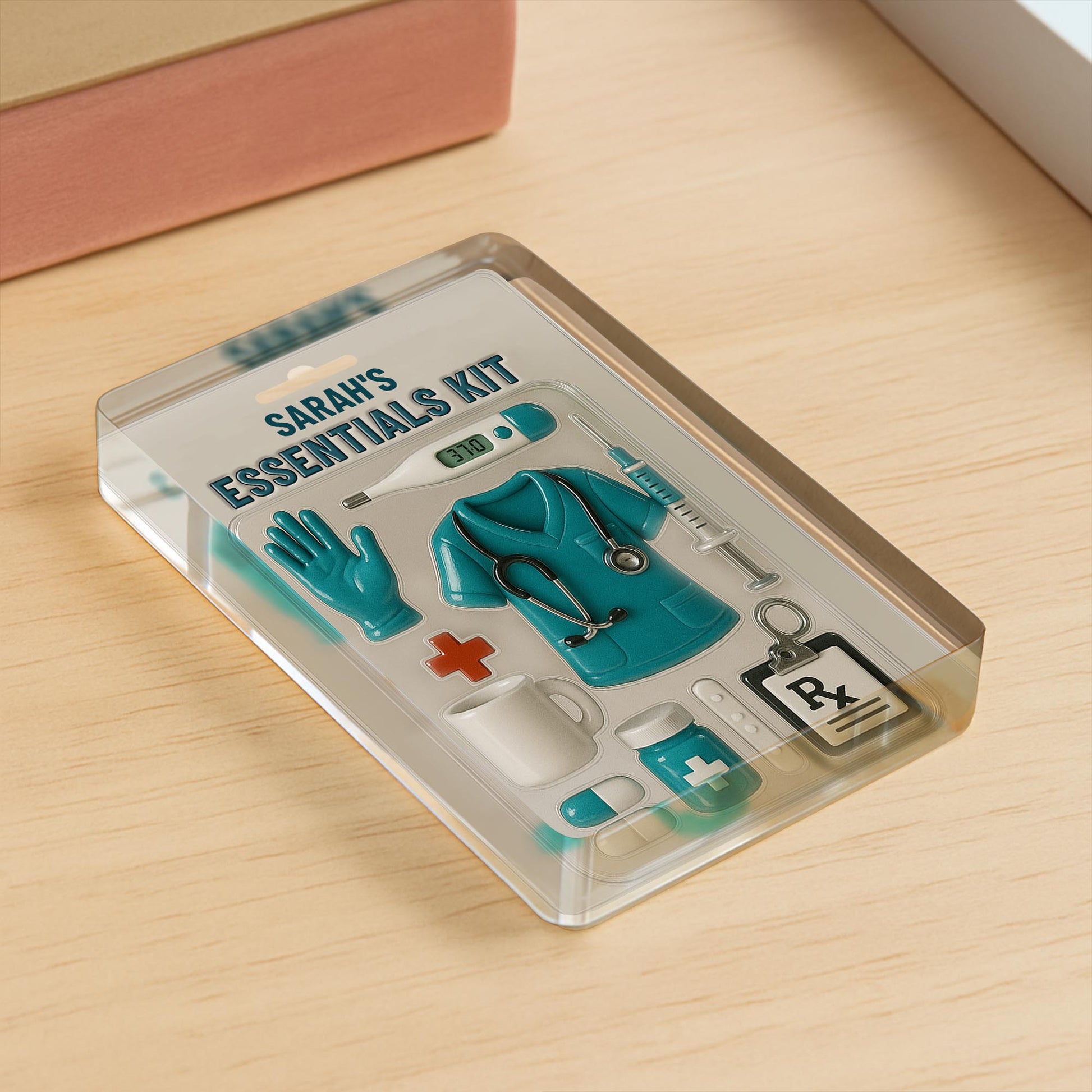 Sarah's Essentials Kit, Medical Scrubs, Stethoscope, Glove, Coffee Mug