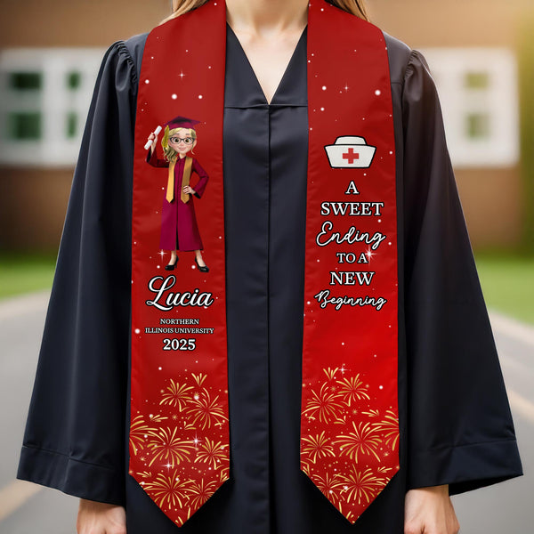 A Sweet Ending To A New Beginning, Graduation Cap and Fireworks