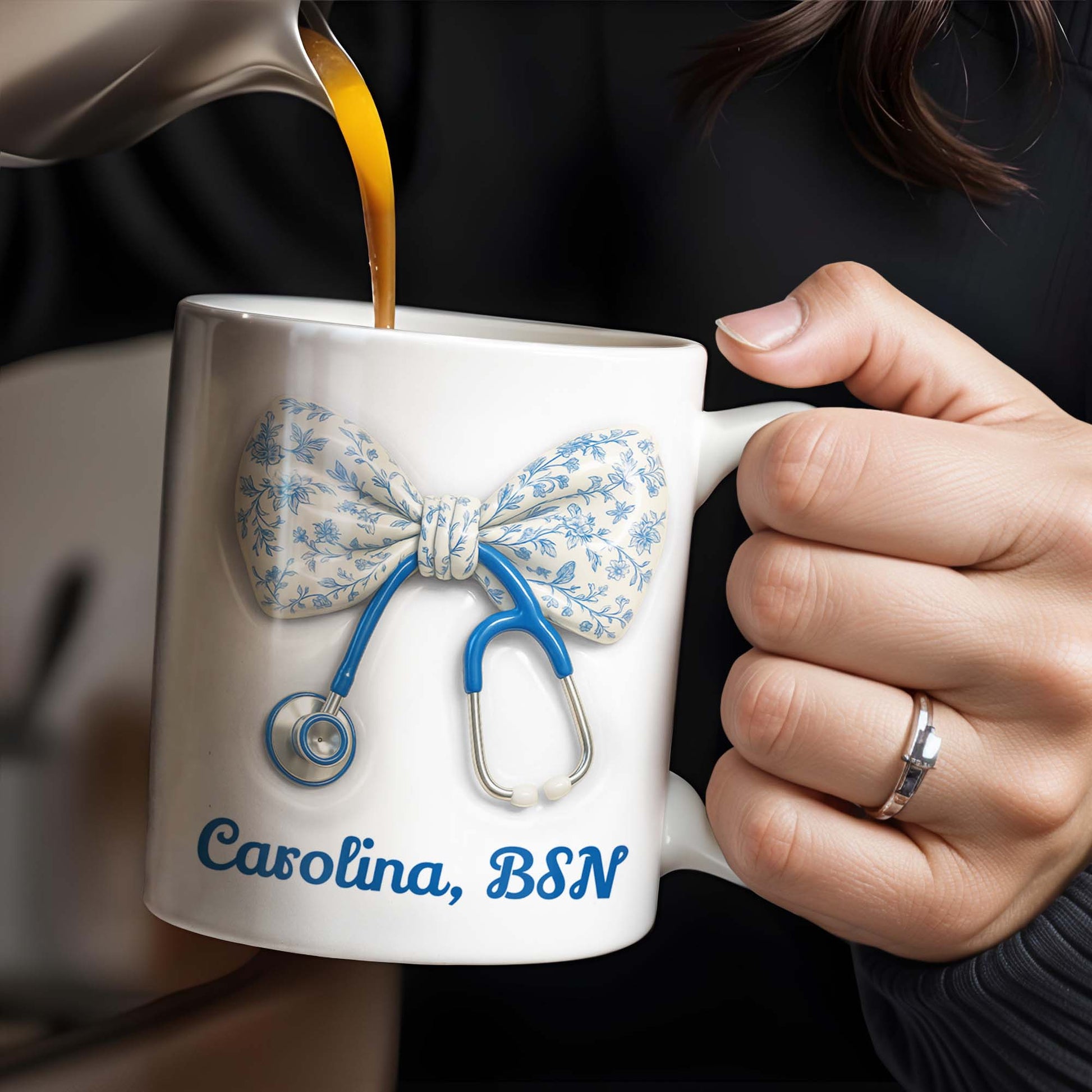 Celebrate Those Who Care, Floral Bow and Stethoscope