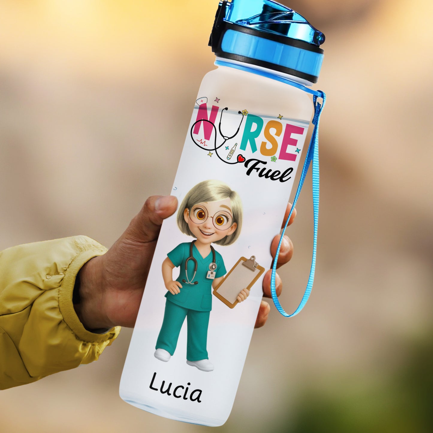 Nurse Fuel, Cartoon Nurse And Medical Symbols